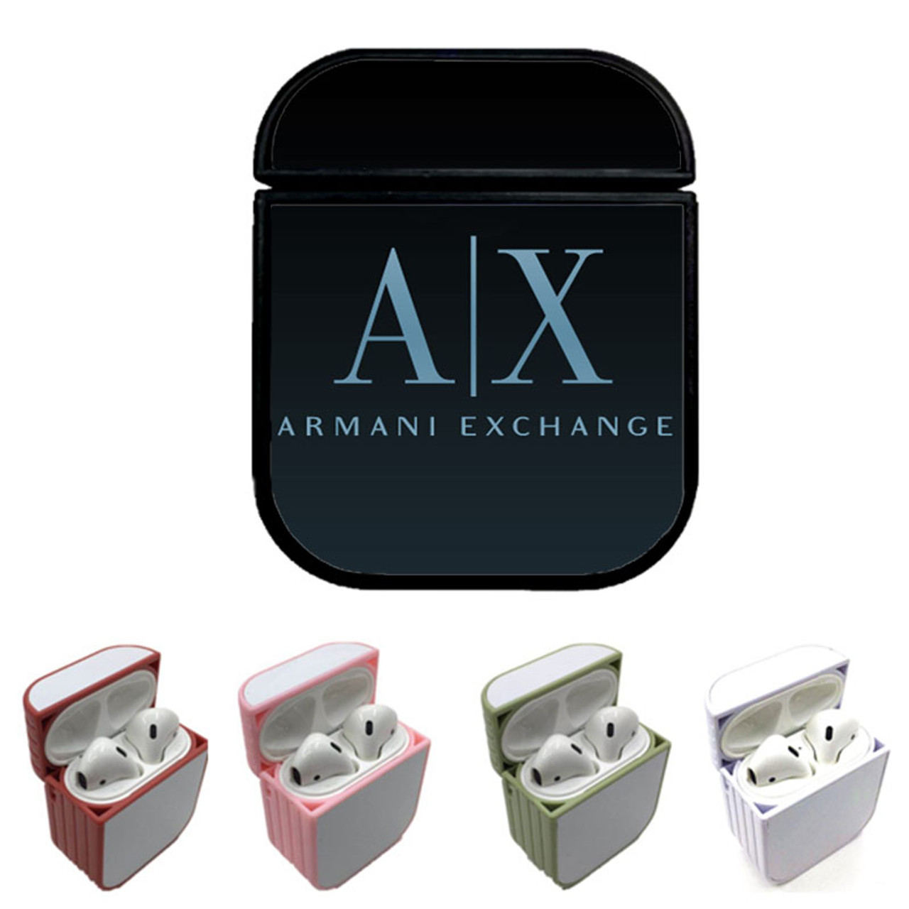 Armani Exchange logo Custom airpods case Coverszy